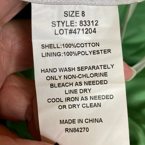 David’s Bridal Strapless Green Party Dress Size 8 – Ruched Bodice, Fit & Flare - Picture 6 of 10